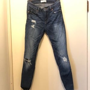 LOFT Skinny Ripped Jeans - Size 26